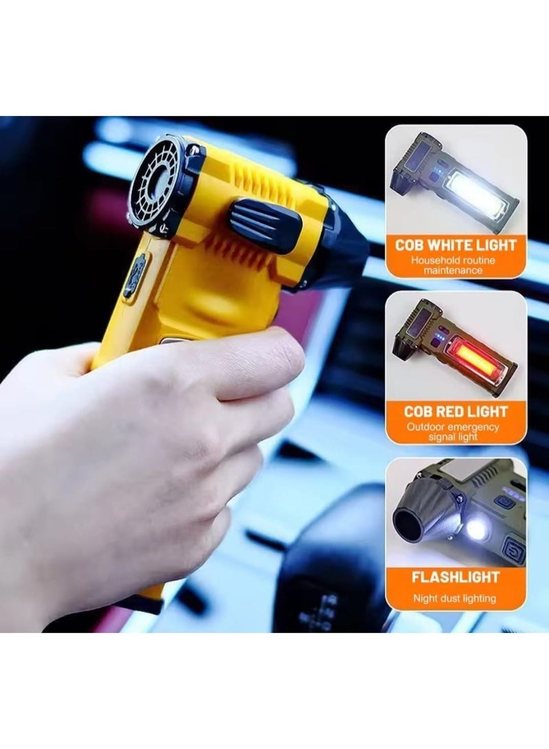 BlueFire 130000RPM Turbo Jet Fan Handheld Electric Air Blower | High-Power Brushless Motor Compressed Air Duster & Hair Dryer | 52m/s Wind Speed | Rechargeable Dual 21700 Batteries | Car Drying, Cleaning, Camping & Emergency Tool - Image 2